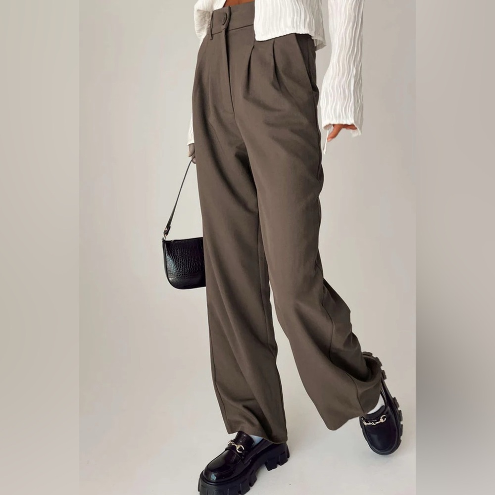NWT Princess Polly Archer Pants Dark Brown size 12